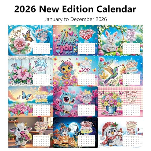 Calendario de escritorio 2026 dile adiós al desorden en la oficina con arte de diamantes 7