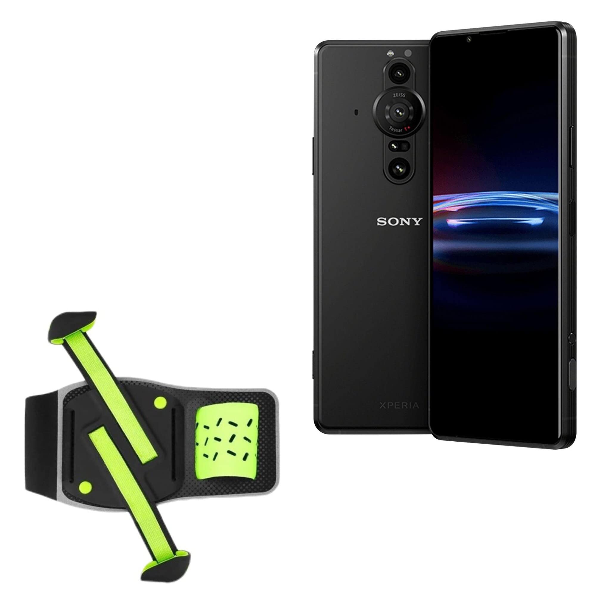 BoxWave Holster Compatible with Sony Xperia Pro-I (6.5 in) - FlexSport Armband, Adjustable Armband for Workout and Running - Stark Green