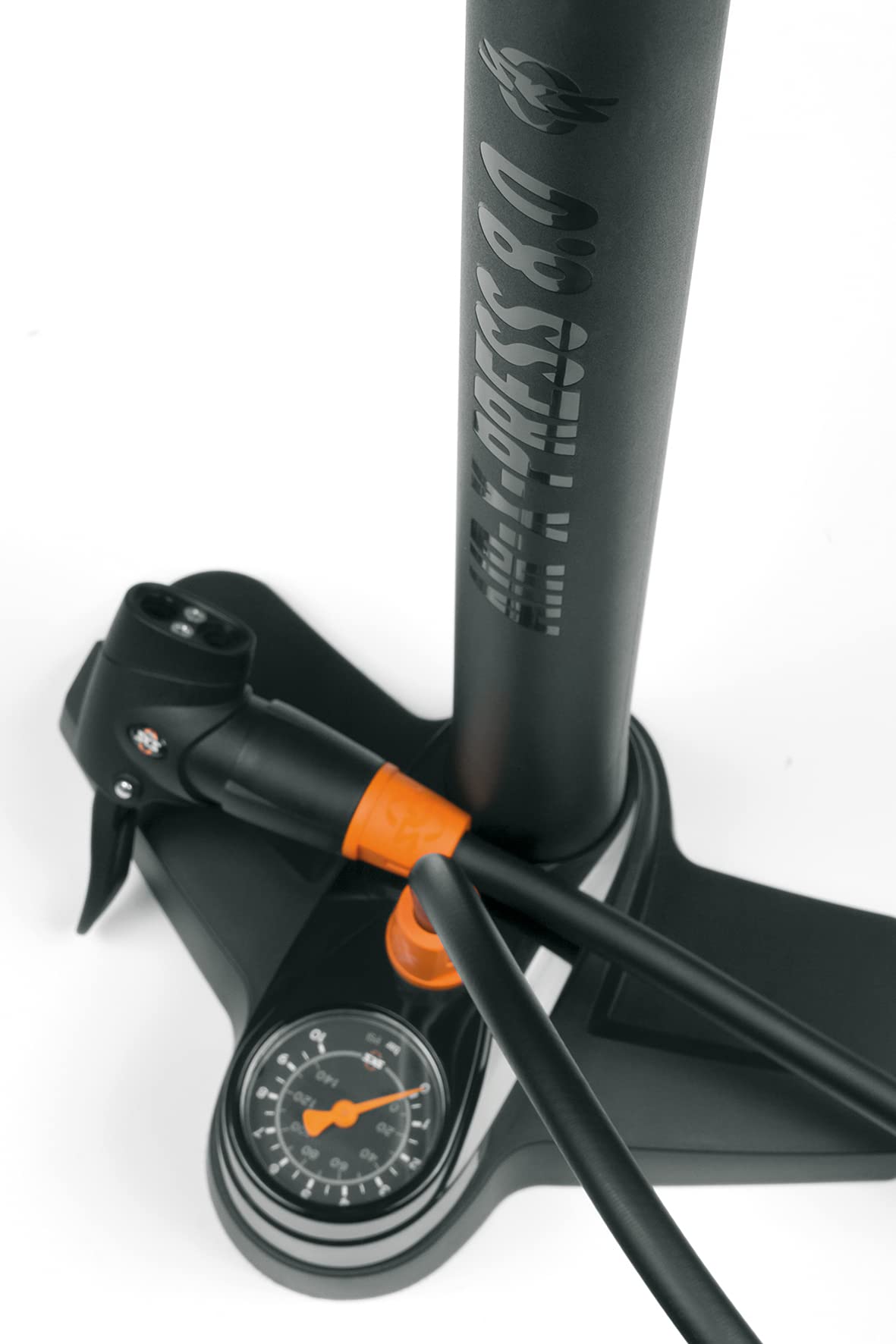 SKS X-Press 8.0 Pompka Stojąca Ręczna, Czarna/Pomarańczowa, 600 mm | Pompy rowerowe naziemne