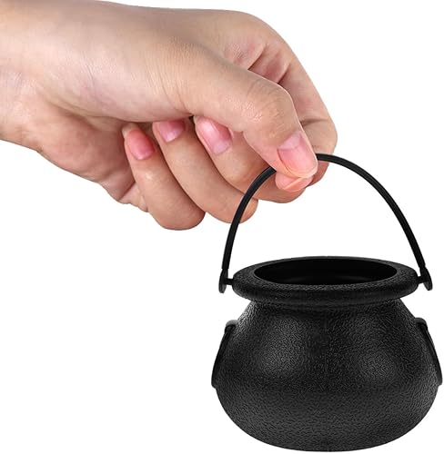 Miniatura 3 de Cabilock 12 mini cubos de dulces de Halloween, brujas de plástico, caldero, caldero, caldero, calabaza, fantasma, mini cubos, novedosos recuerdos de