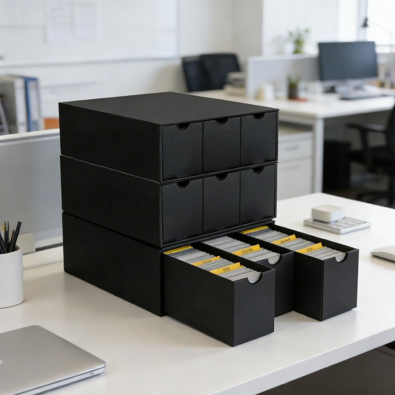 Generico Vetrina per Carte Portatile con Scomparti Multipli, 12 Squares | Organizzatori carte versatili, riciclabili eleganti con scomparti multipli per riporre e organizzare oggetti