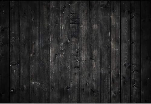 Miniatura 6 de OERJU Telón de fondo de fotografía de pared con textura de madera oscura de 5 x 3 pies, estilo vintage, retro, negro, tablero de madera negra, fondo