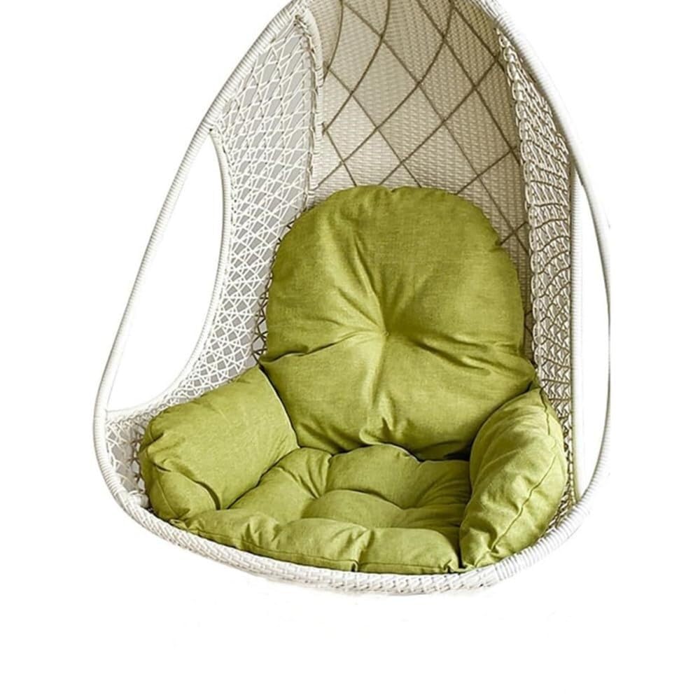 NMVAWIPT Chair Cushion Only- Pear Shaped Hanging Basket Seat - Cotton Linen For Indoor Outdoor Swing Use(Green)