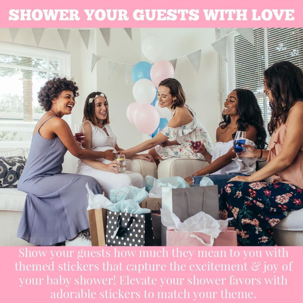 Pink Lemonade Baby Shower Thank You Stickers for Girls - 40 2" Round Labels - Cute Lemon Themed Party Favor Stickers, Gift Bag Labels & Envelope Seals by Amanda Creation - Image 6