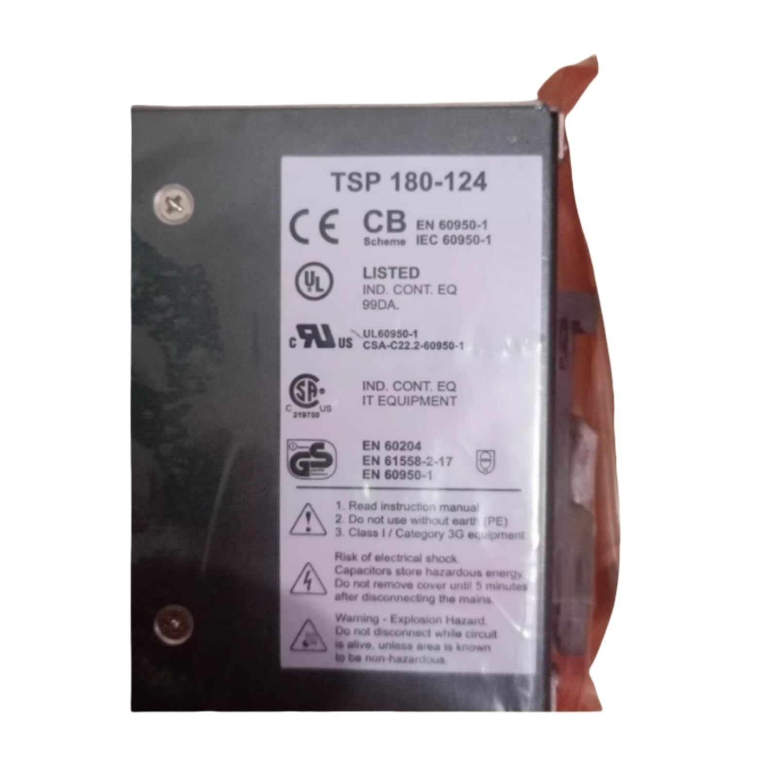 Power Supply, DIN Rail Power Supply TSP180-124 Input 115V/230V 4.0/2.0A Output 24V 7.5A for Industry