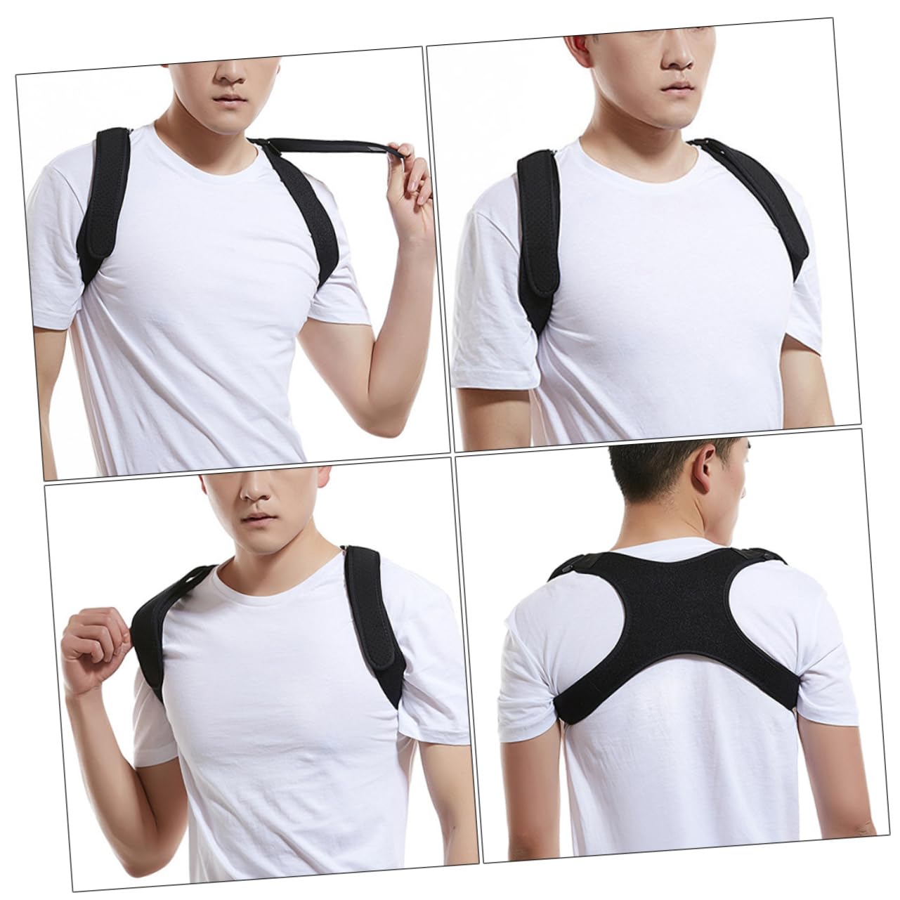 FRCOLOR 1pc Invisible Posture Sitting Posture Belt Shoulder Belt Belt Humpback Black