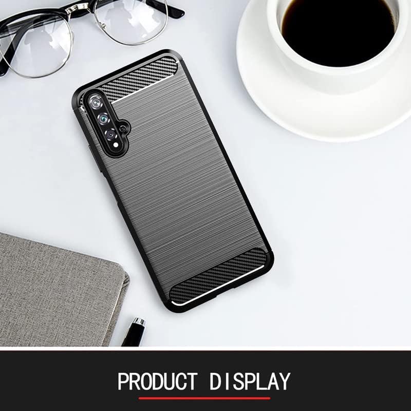Image of Hybrid Carbon Fiber Back Case for Honor 20 / Huawei Nova 5T (Black)