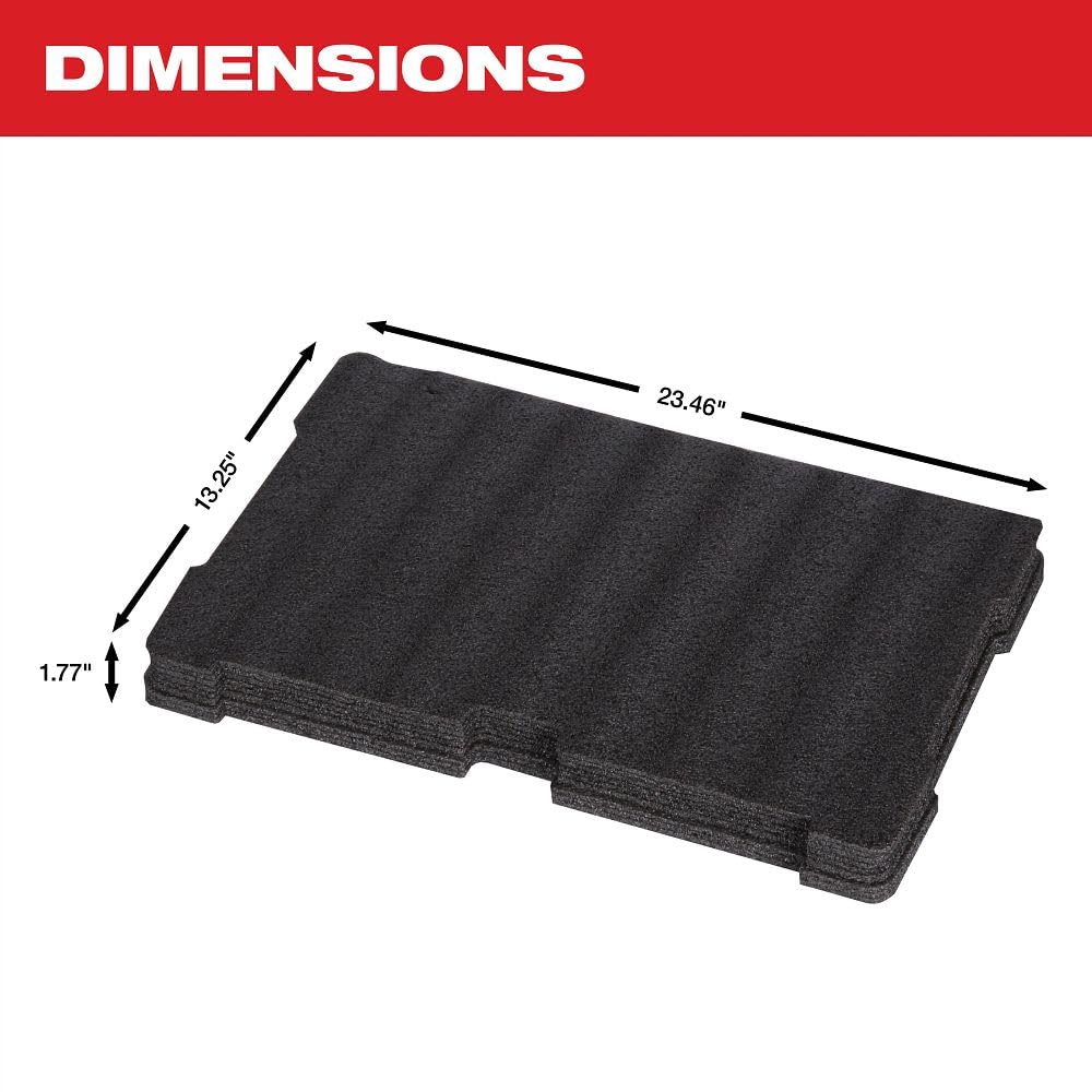 milwaukee's foam insert,23-15/32" l x 1-25/32" h (48228451)