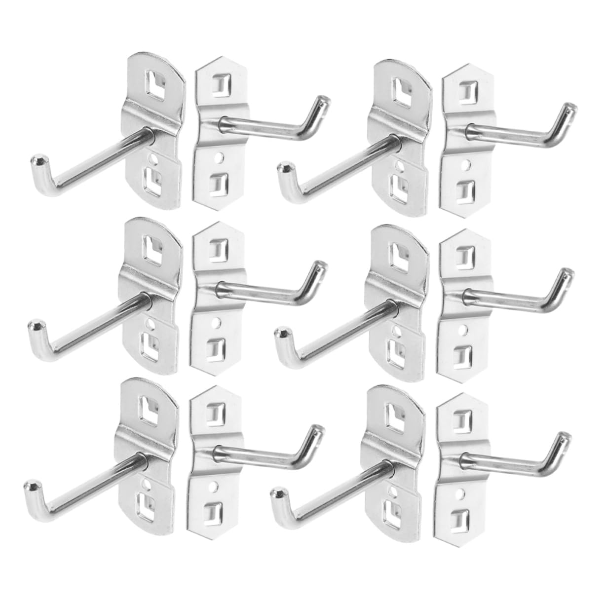 SOESFOUFU 12pcs Metal Retail Display Hooks Slat Wall Hanging Hooks for Shop Garage Organization