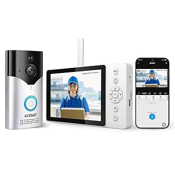 カメラ付きコードレステレビドアホン モニター親機+ 玄関カメラ　インターフォン 楽天市場】インターホン カメラ付き 4.3インチ アイリスオーヤマ