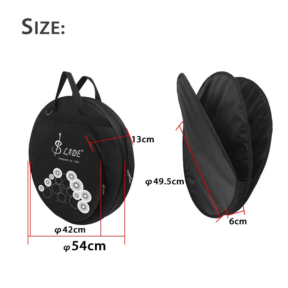 Borsa Per Piatti Zenithaur 21 Pollici Con Tasche E Divisore Rimovibile – Per Musicisti In Movimento