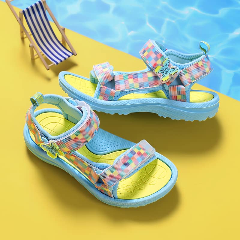 Eliogn Kids Girls Casual Sports Sandals Lightweight Beach Sandals Outdoor Fashion Athletics Sandals Cute Butterfly Summer Sandals4
