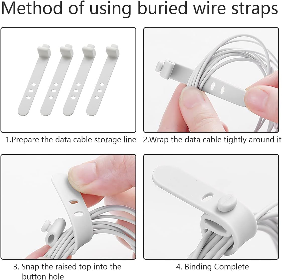 UrbanBite Silicone Cable Ties for Cable Management,Organize Cables, Earphones, Charging Cable and More, Storage Solution for Tidy Home and Office, Strong and Durable, Pack of 10