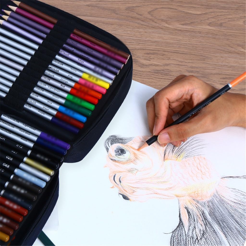 123 Pieces Sketching Oil-based Colour Pencil Set Art Drawing Painting Water-soluble Colour Pencils