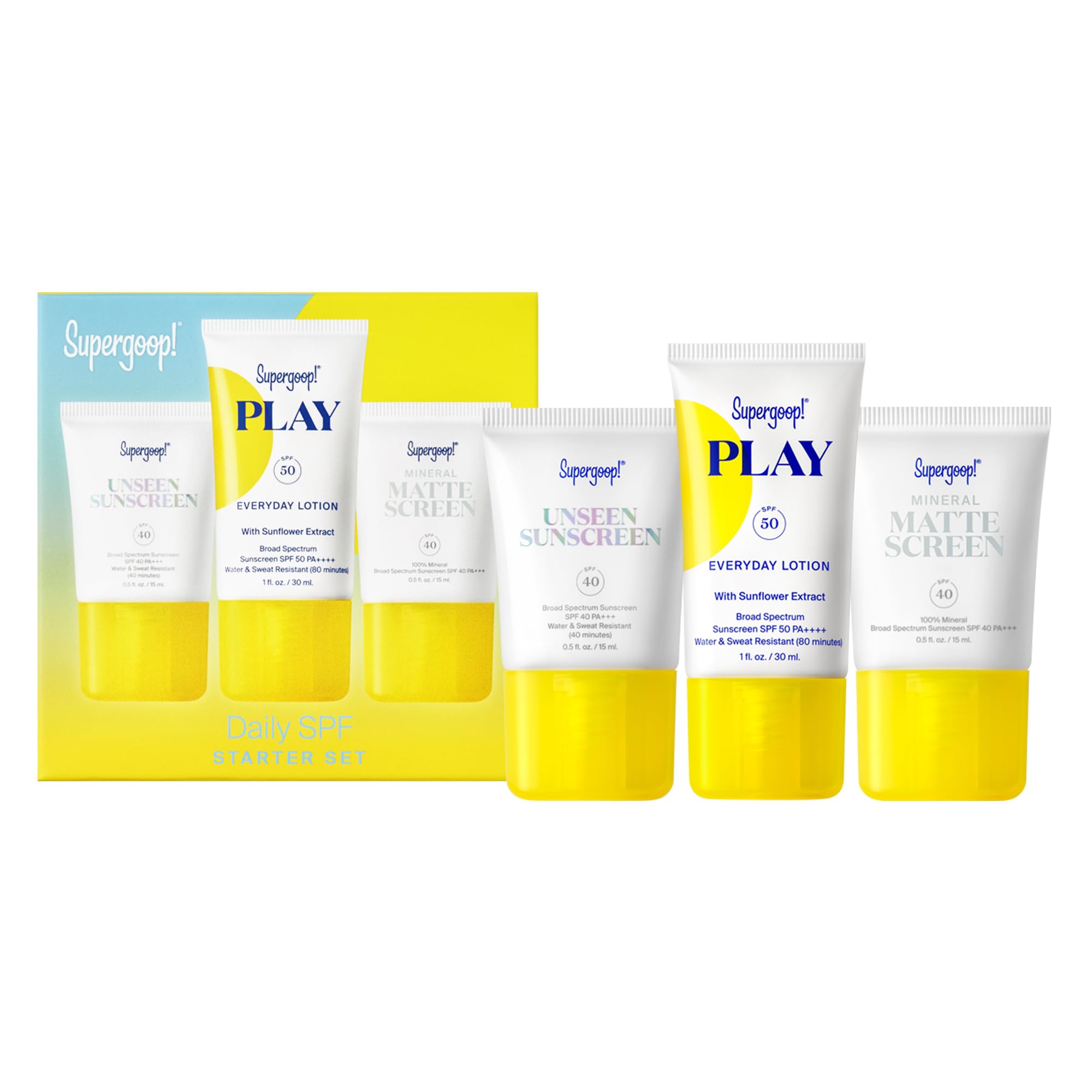 Supergoop! Daily SPF Starter Travel Sunscreen Kit