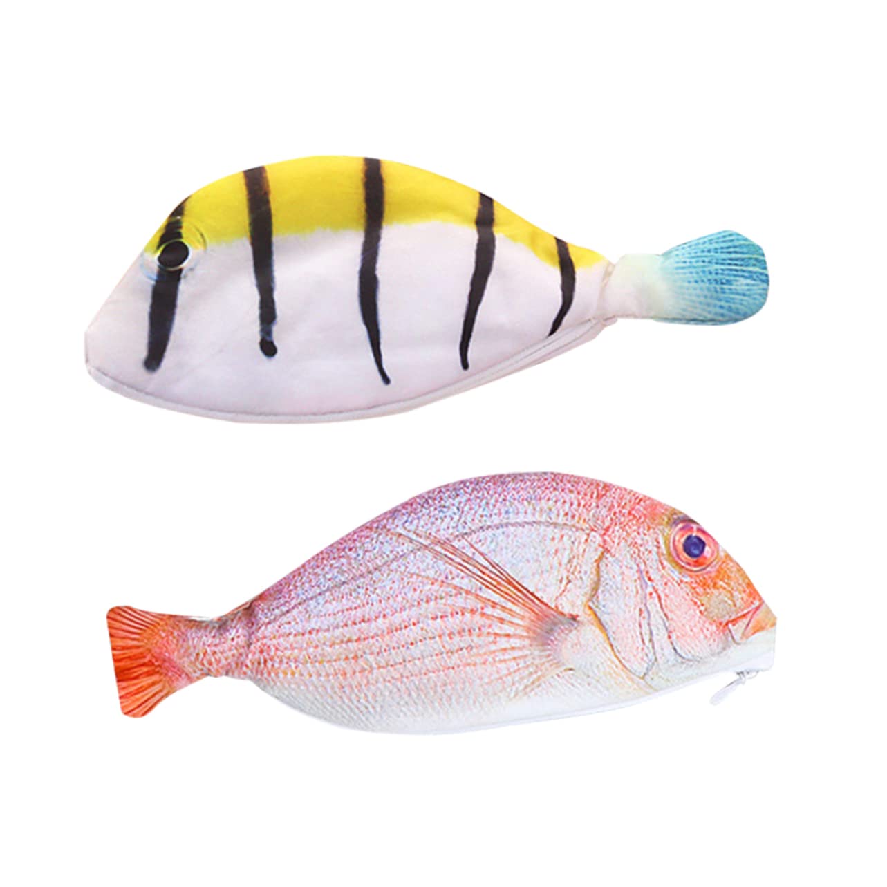Tofficu 6pezzi Borsa Porta Matite Multifunzionale Forma Di Pesce Da Astuccio Per Scuola e Monete Materiale Resistente e Lavabile Design Elegante e Pratico