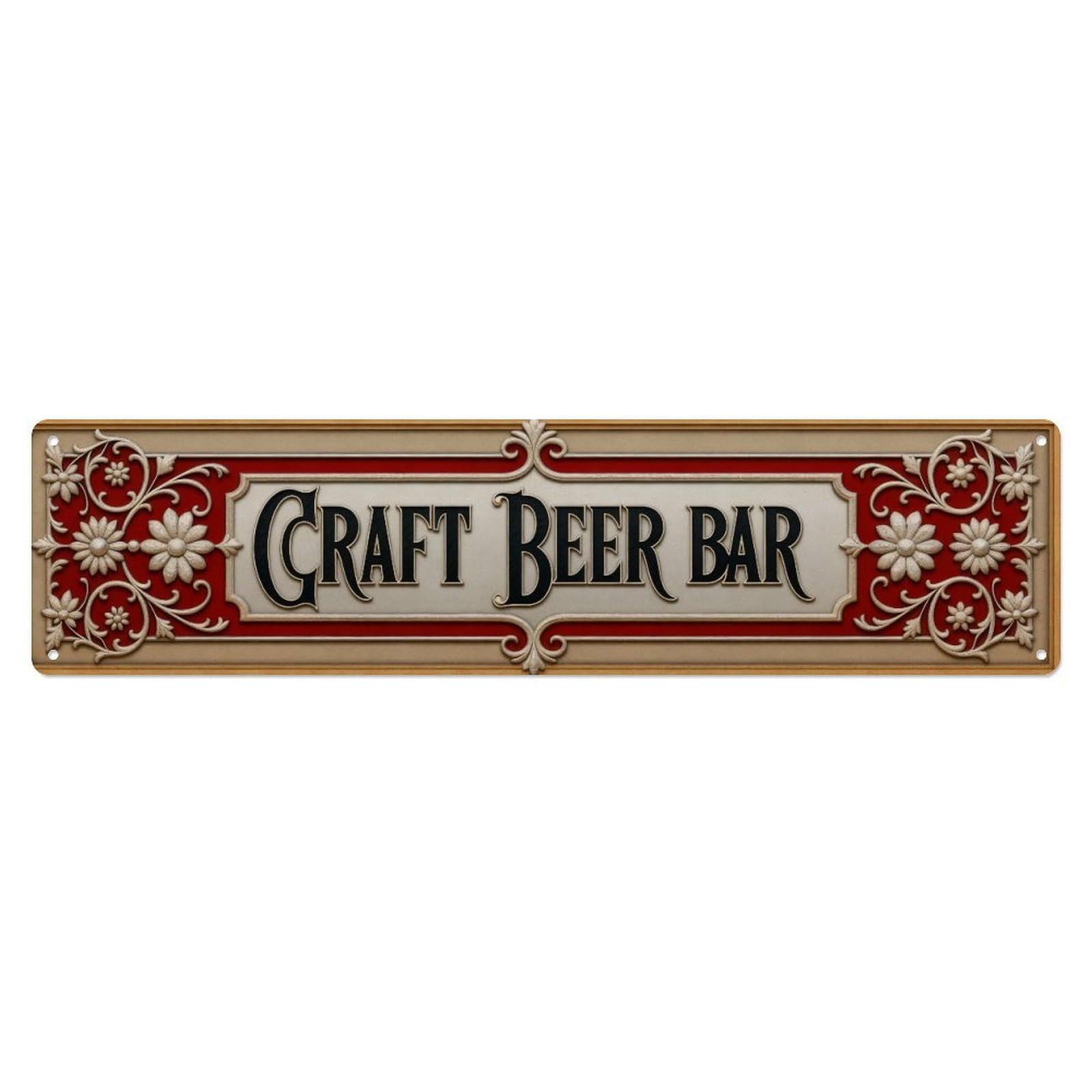 Craft Beer Bar Sign Pattern Metal Tin Sign Plaque