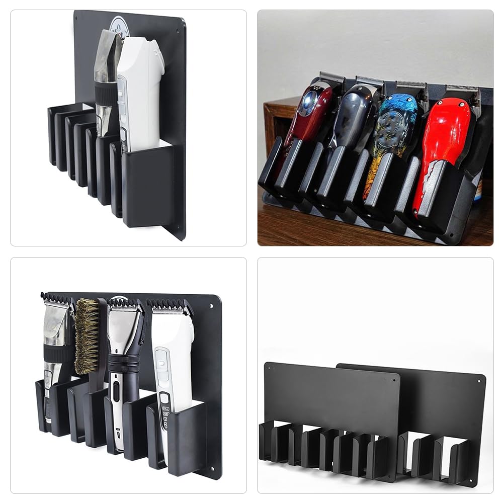 EXCEART Wall Mounted Hair Clipper Holder - Clothes Hanger Stand Beard Trimmer Coat Hanger Wall Mount Mustache Trimmer Clothes Mount Power Bracket