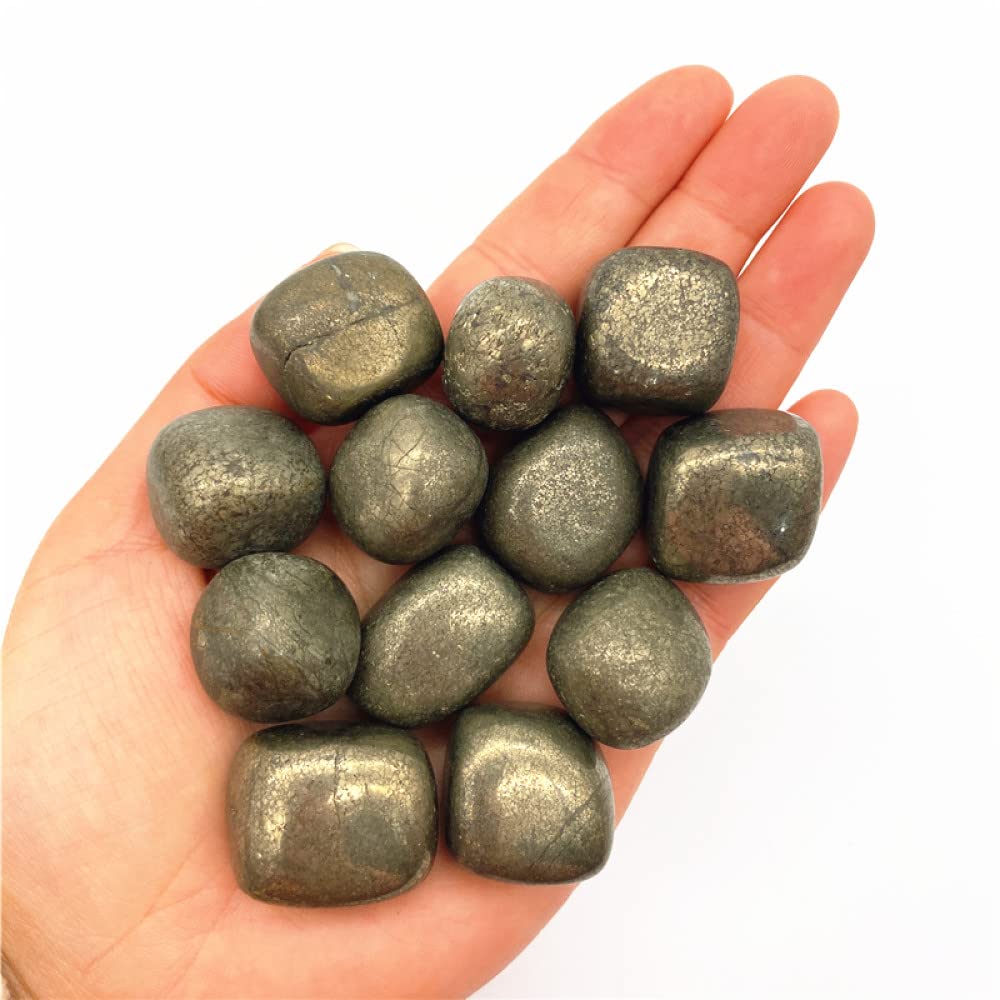 Pyrite naturelle cristal de quartz pierre gravier minéral poli 100g