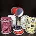GracesDawn Set of 4 Home Kitchen Storage Containers Colorful Tins Round Tea Tins,Cylinder Double Cover