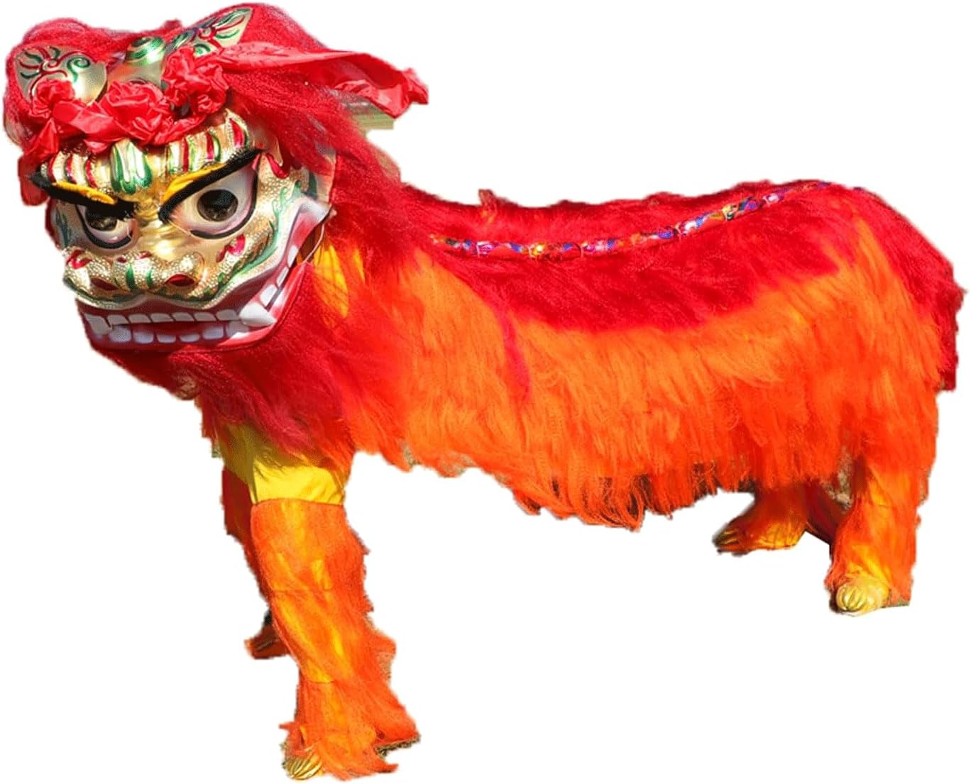 Double Chinese Lion Dance Costume Show Lion Dance Costume Role Play Lion Dance Costume Outdoor Parade Traditional Lion Dance