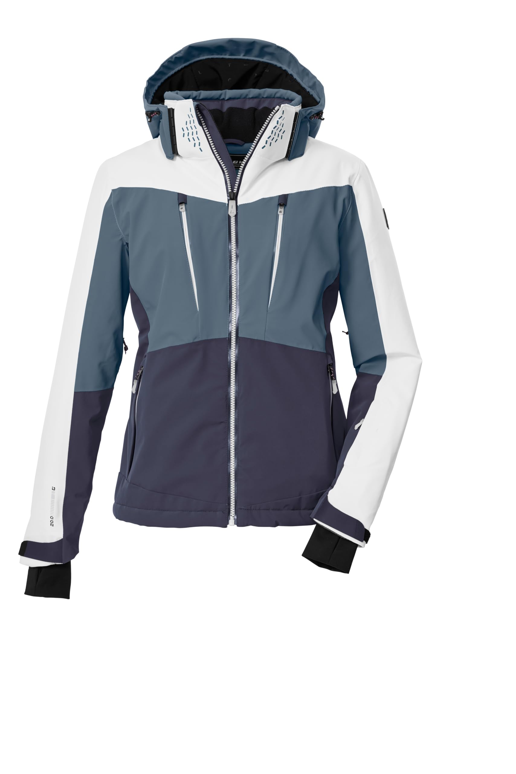 Killtec Damen Ksw 43 Wmn Ski Jckt Skijacke/Funktionsjacke mit abzippbarer Kapuze, Schneefang und Unterarmventilation