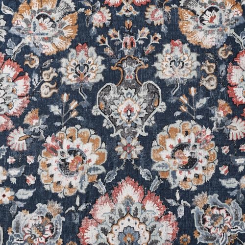 Image of HiEnd Accents Derby Washed Linen 3 Piece King Vintage Floral Comforter Set