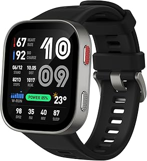 Amazfit Bip MAX 50 mm Smartwatch Reloj Inteligente, Pantalla AMOLED 2,07", hasta 20 Días, GPS & Mapas, 4 GB Almacenamiento, Entrenamiento Híbrido, 150+ Deportes, Modo HYROX, para Android y iPhone