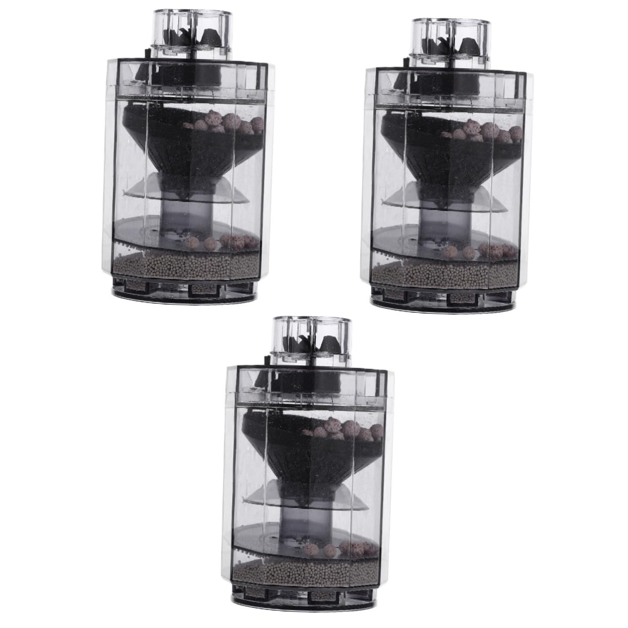 Housoutil 3 Stücke Fisch Aquarium Floss Reiniger Flasche Aquarium Pumpe Batterie Pumpe Aquarium Unterdrückung Wasser Minen Abs Grau