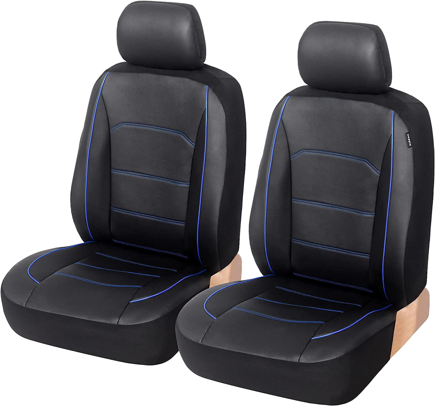 TOYOUN Classic Front Car Seat Covers Faux Leather Universal Seat Covers