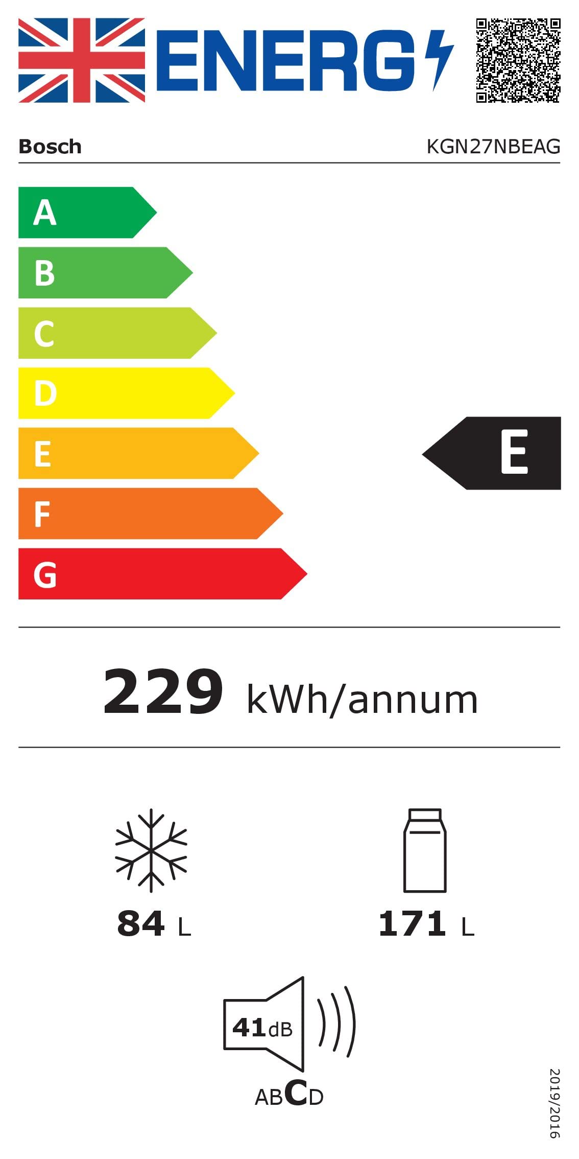 Bosch Series 2 KGN27NBEAG, Free-standing, Fridge Freezer with NoFrost,MultiBox LED Lighting 182.4x55 cm — view 6