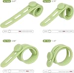 Donruby 24Pcs Silicone Cable Ties - Reusable & Washable with Locking Buckles, Adjustable Fastening Cable Management Straps, Multi-Purpose High Elasticity Cord Organizer (4 Colors)