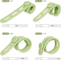 Vista 3 de Donruby 24Pcs Silicone Cable Ties - Reusable & Washable with Locking Buckles, Adjustable Fastening Cable Management Straps, Multi-Purpose High