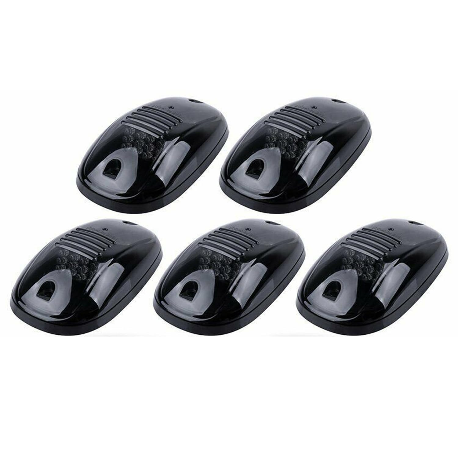 Riloer Luci per tetto cabina fumè, 5PCS LED Luci per tetto bianche Luci ingombro led 12V 24V Lampada Piranha per auto Rimorchi Camion
