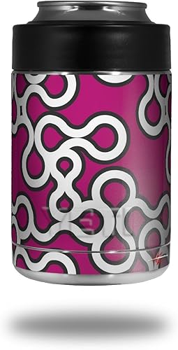 Locknodes 03 Hot Pink (Fuchsia) - Decal Style Skin Wrap fits Yeti Rambler Colster and RTIC Can (Cooler NOT Included)