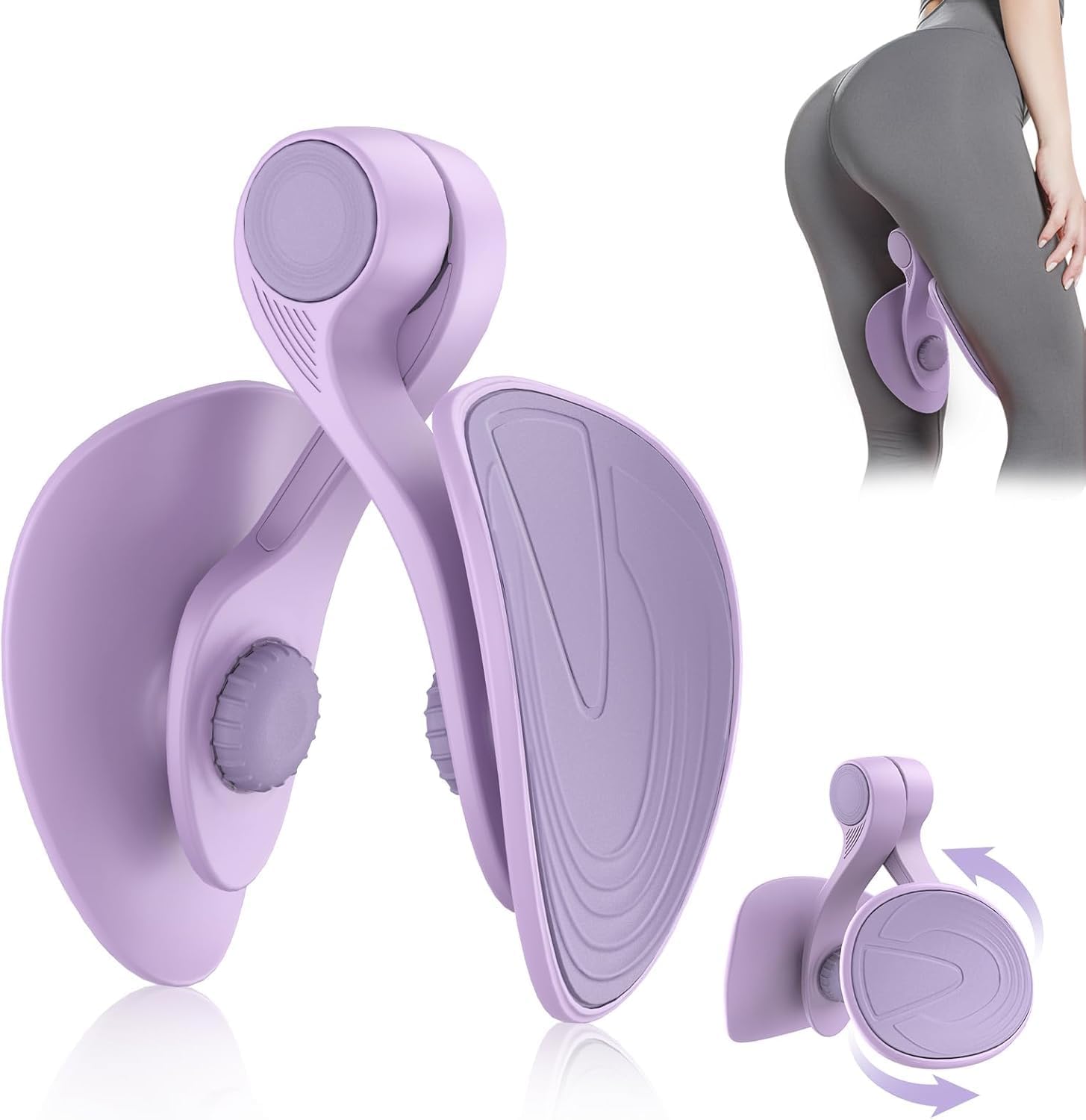 VANDU Hip & Pelvis Trainer Kegel Exerciser, Pelvic Floor Trainer, Kegel Trainer for Postpartum Rehabilitation, Trimmer Inner Thigh for Home, Gym, Workout, Stretcher for Men & Women(Purple)-image-20