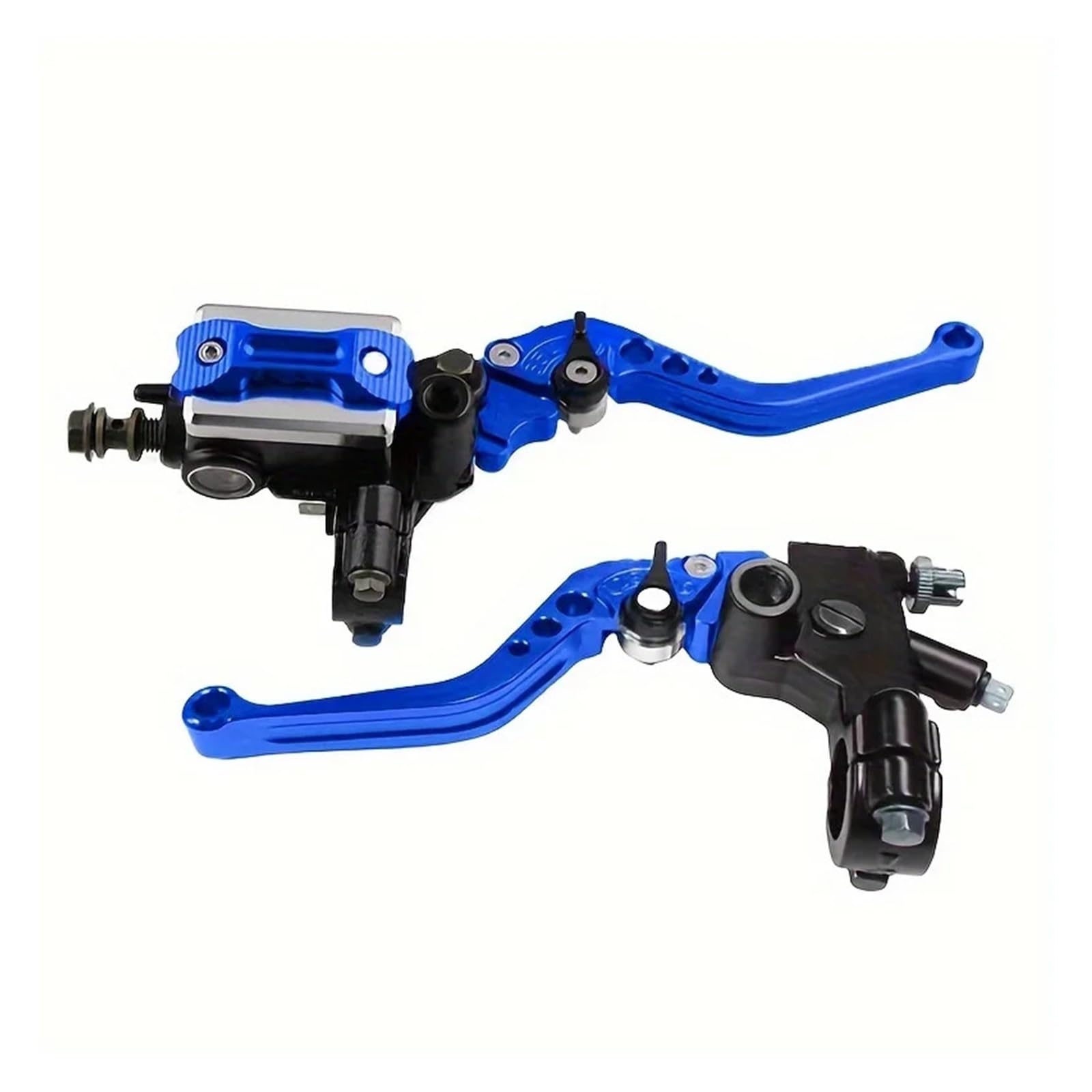 Ywqjiopm Blue Motorcycle Brake Clutch Lever 2Pcs 22Mm 7/8" Motorcycle Handlebar Master Cylinder Levers Handle Hydraulic Brake Pump Clutch Adjustable Hand Lever