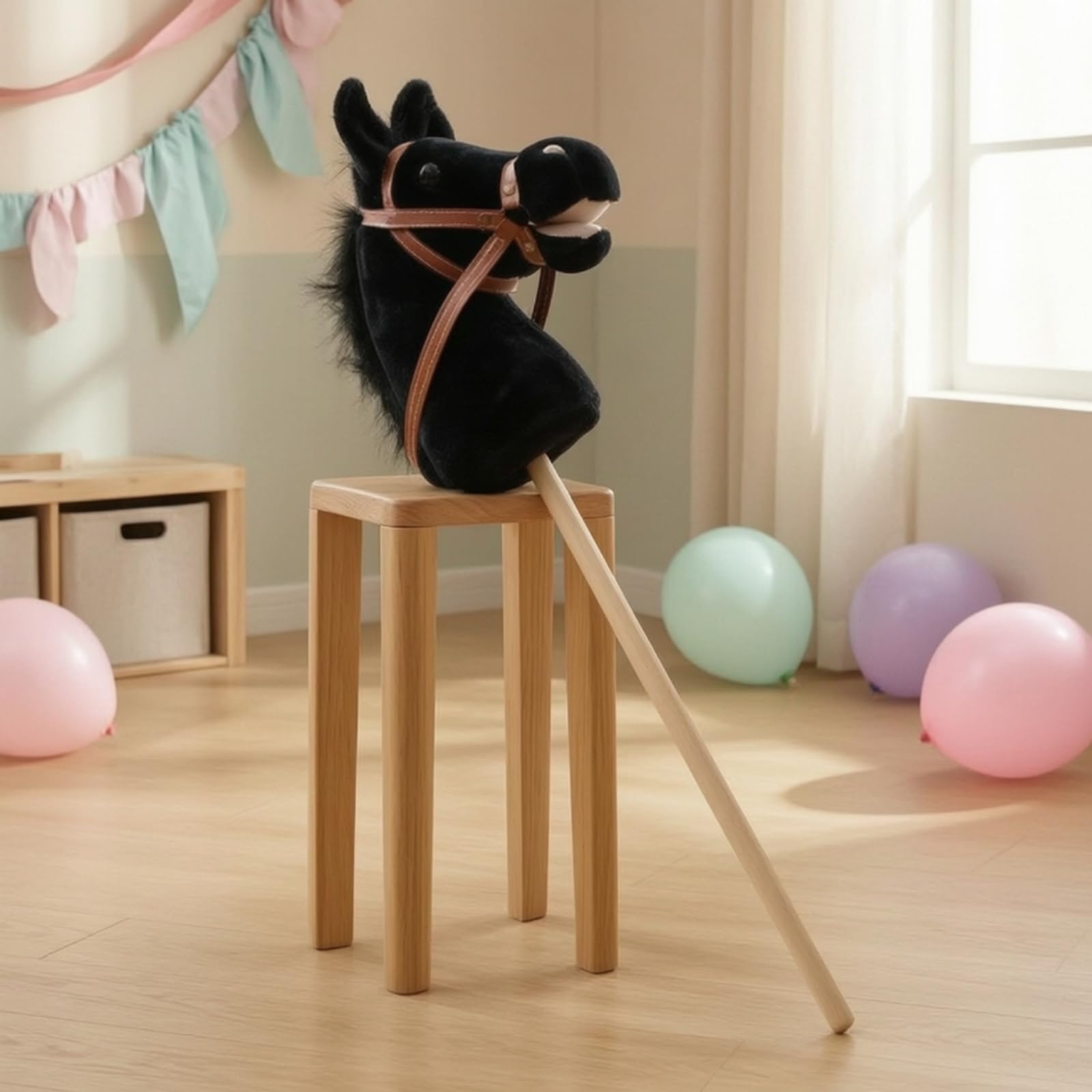 Giocattolo di Peluche Morbido a Bastone con Redini per Bambini, Feste, Non Rimovibile