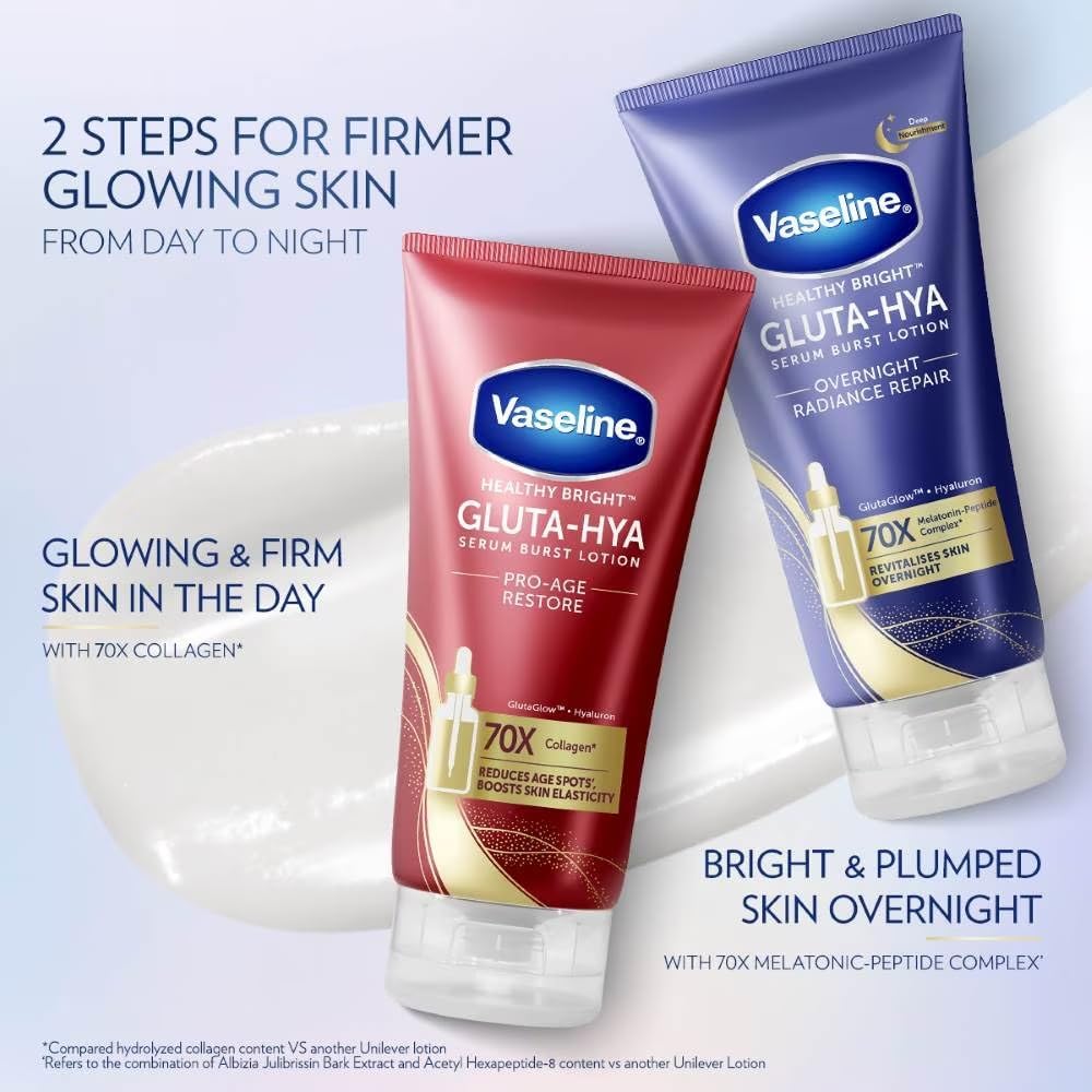 Amazon | Vaseline GLUTA-HYA オーバーナイト ラディアンス リペア 70X