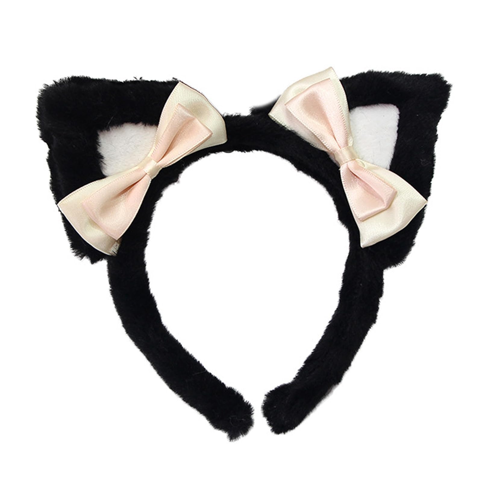 MICFENY Realistic Gray Animal Ear Hairband Elastic Design For Role Play And Daily Wear Photo Props