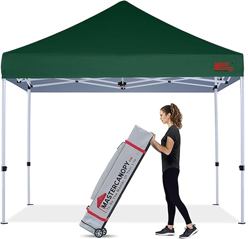 MASTERCANOPY - Toldo plegable estilo tienda de campaña de 10 x 10 pies, de montura instantánea y para uso comercial, con una bolsa con ruedas