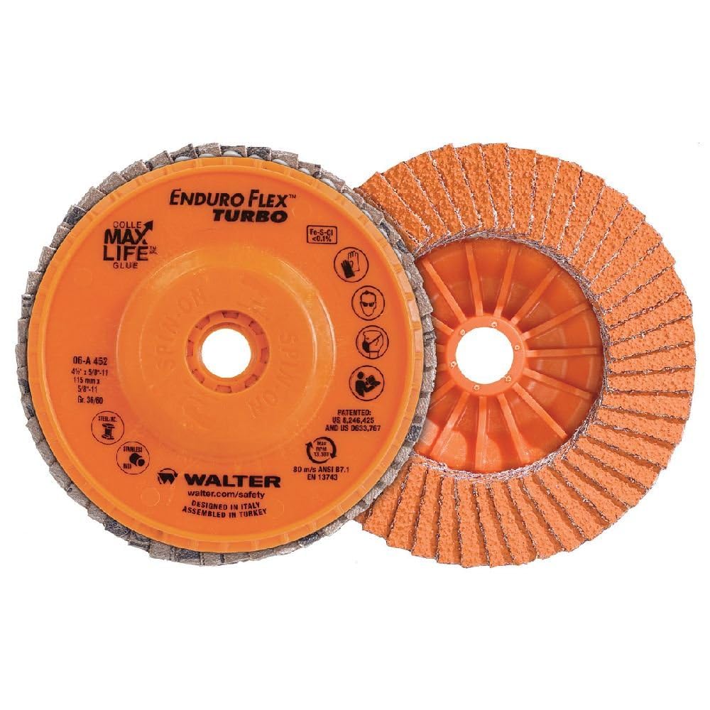 Amazon.com: Walter 06A452 4-1/2x5/8-11 Enduro-Flex Turbo Spin-On