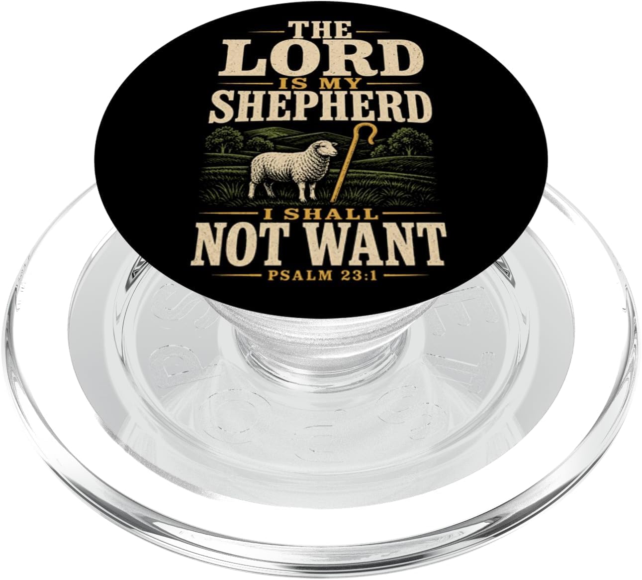 Christian The Lord is My Shepherd Psalm 23 Bible Verse Gift PopSockets PopGrip for MagSafe