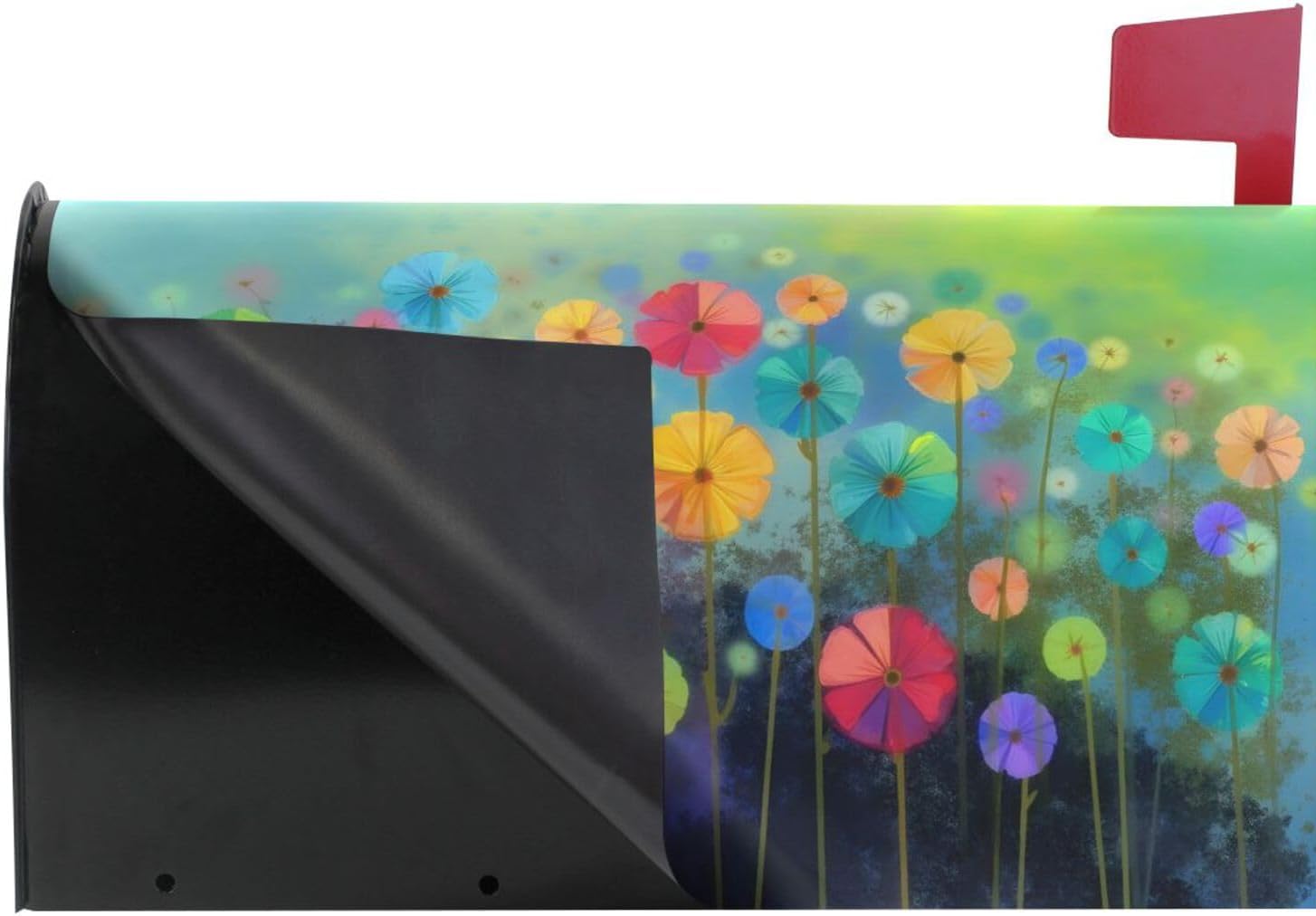 ALAZA Seasonal Nature Spring Summer Autumn Winter Flowers Magnetic Mailbox Cover Oversized for Garden Yard Outdoor Decorations-25.5" x20.8