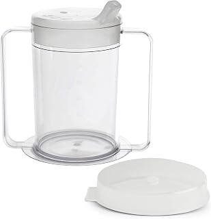 Providence Spillproof 12oz Adult Sippy Cup with Handles - Spill-Proof Independence Cups for Elderly, Disabled & Limited Mobility - Made in USA