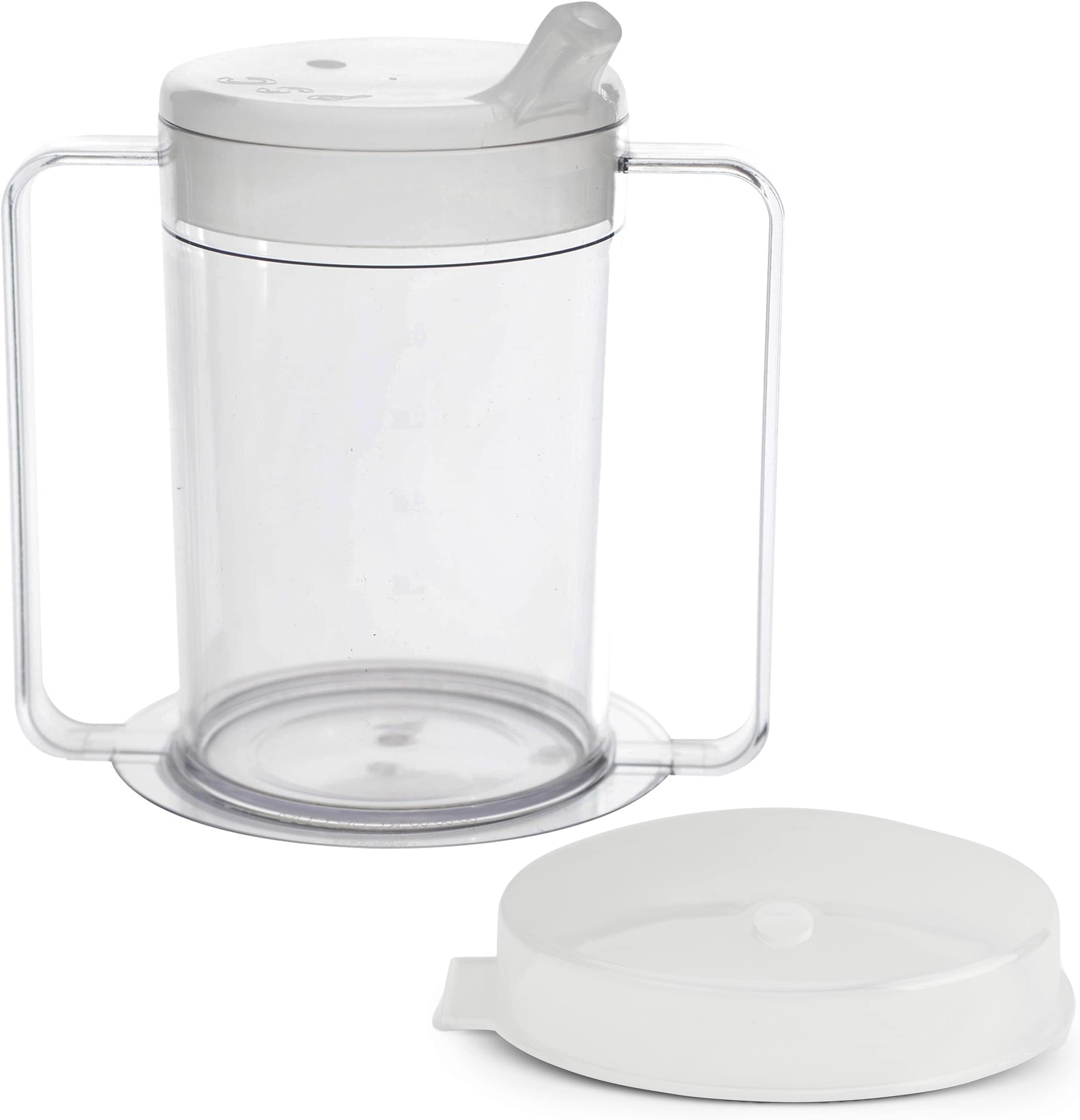 Providence Spillproof 12oz Adult Sippy Cup with Handles - Independence Sip Cups for Adults with Limited Mobility - Handicap Cups for Elderly Care - Made in the USA - PSC 50 - 1 Pack