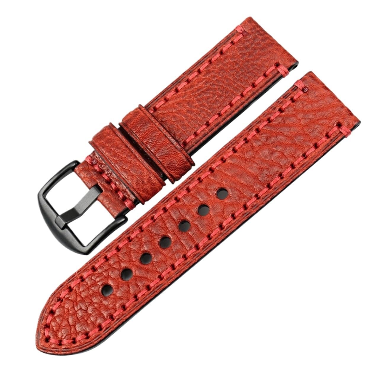 YINGO Mode -Uhr -Band kompatibel mit Panera Echtes Kuhleder Uhrengurt Grün 20 22 24 26mm Uhr Accessoires Uhrband