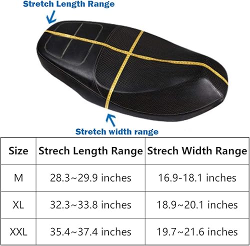 Miniatura 14 de Funda de asiento AUTUT para motocicleta de malla Azul