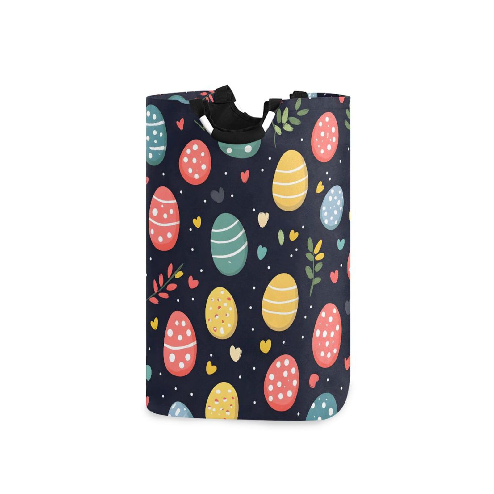 Jihqo Laundry Hamper Basket St Patrick's Clover Pattern Collapsible Nursery Storage Bin Waterproof Clothing Baskets for Home Bedroom Bathroom Washing Room