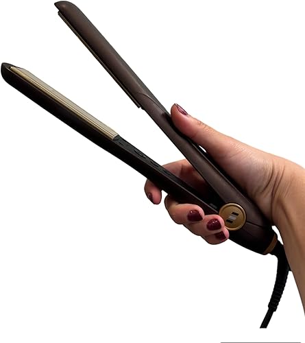 Miniatura 2 de Hierro terapéutico - Placas de cerámica de titanio de 1 14 pulgadas con tecnología infrarroja que repara el cabello (dorado)